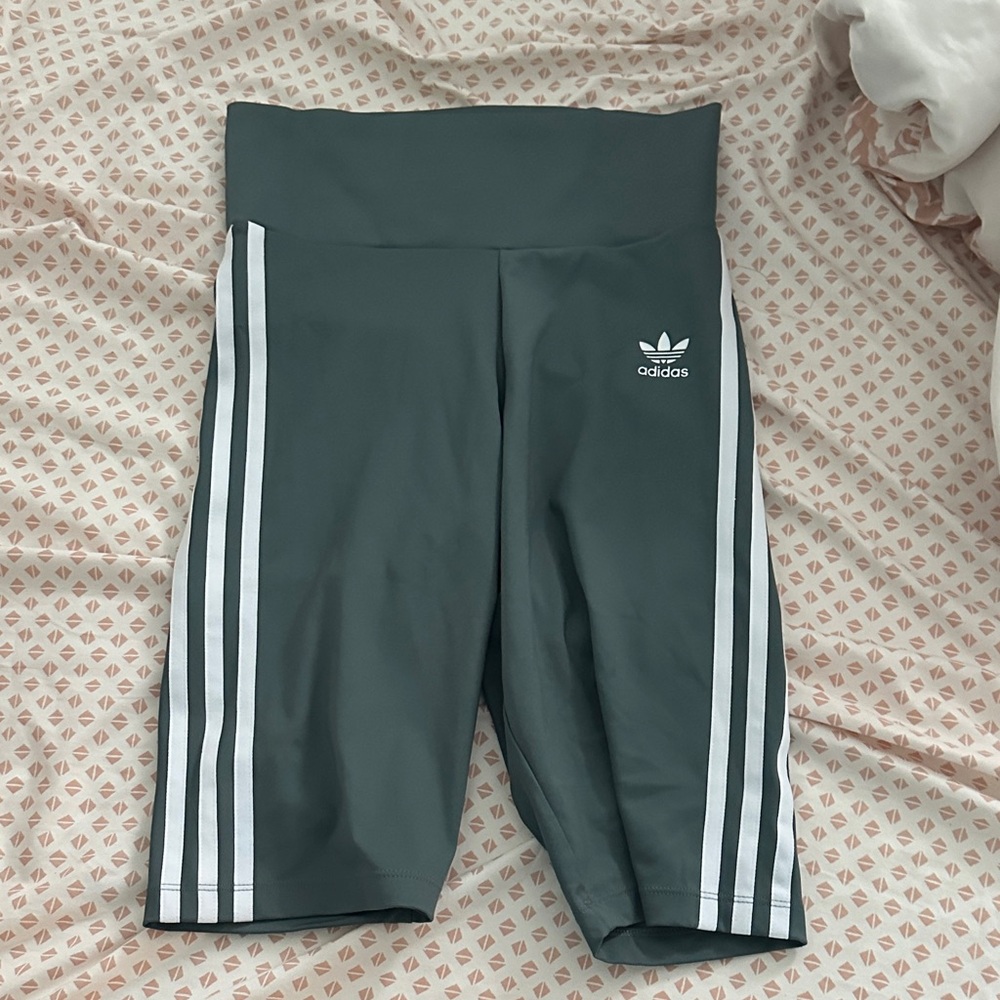 Adidas Blue greenish grey Shorts with White Accents